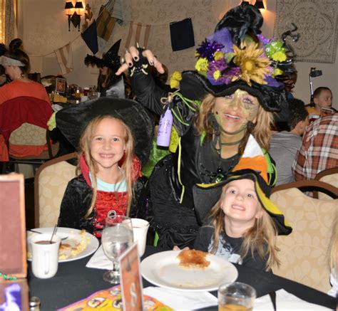 Breakfast surrounded by witches at gardner village